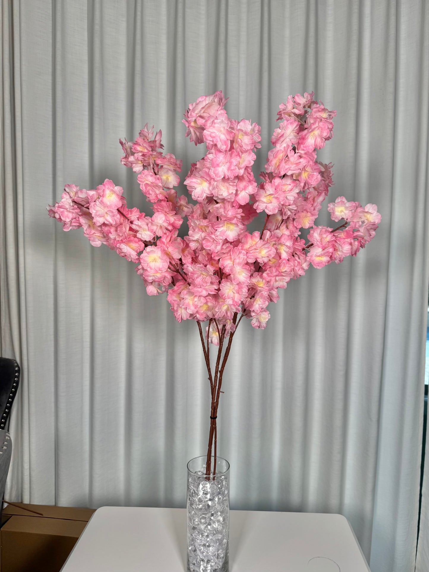Mila Pink Silk Cherry Blossom Set of 3 Branches  36'' Wedding, Party, Event, Japan's National Flower