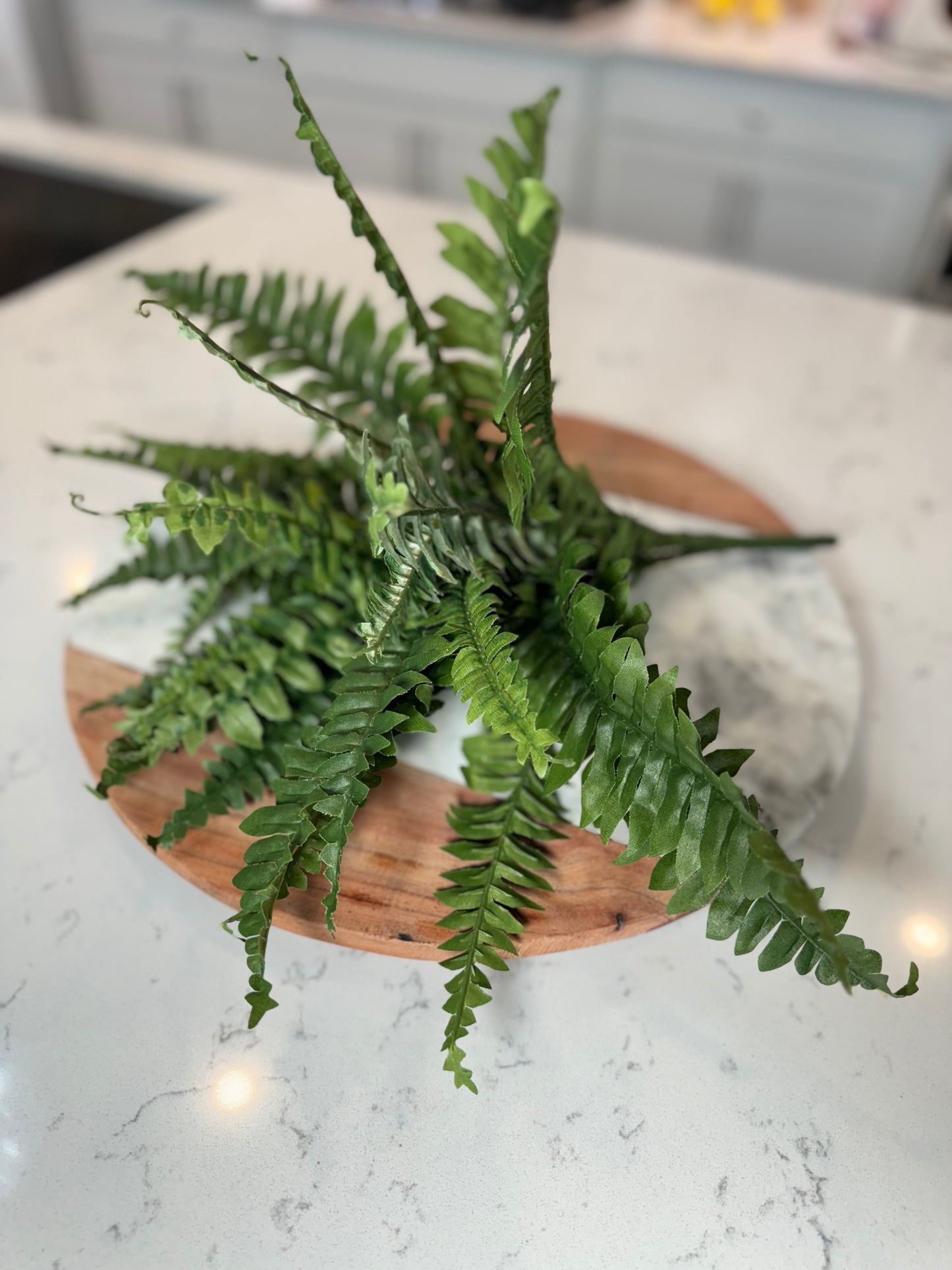 Boston Fern Artificial Plant UV Resistant, 28" Diameter, 27 Fronds