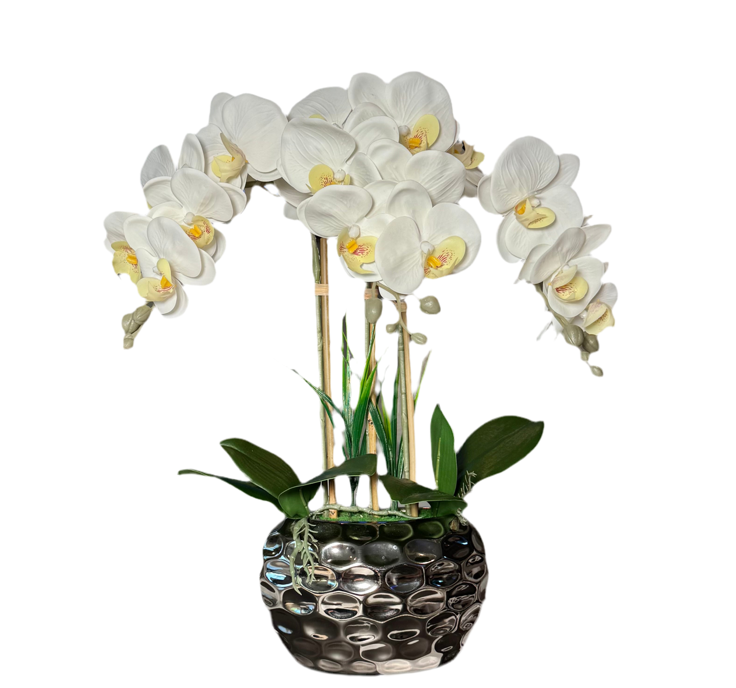 Orchid Centerpiece for Home

White Orchid Arrangement for Living Room

Luxury Orchid Home Decor

Faux Orchid Arrangement in Vase

Pink Orchid in Silver Vase

White Orchid in Beveled Vase

Artificial Pink White Orchids

Realistic Orchid Home Centerpiece

Pink White Orchid Indoor Arrangement

High-End Orchid Arrangement