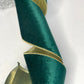 Green and Gold Wired Craft Ribbon double sided 4" x 10 Yards