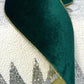 Green and Gold Wired Craft Ribbon double sided 4" x 10 Yards