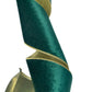 Green and Gold Wired Craft Ribbon double sided 4" x 10 Yards