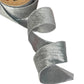 Grey and Silver Wired Craft Ribbon double sided 2.5" x 10 Yards