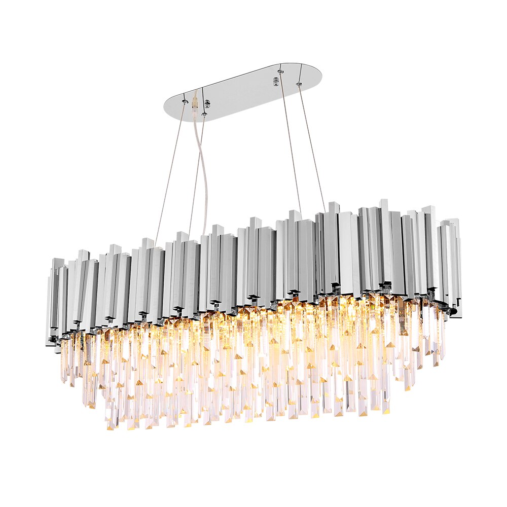 Dante Modern Rectangular Crystal Chandelier