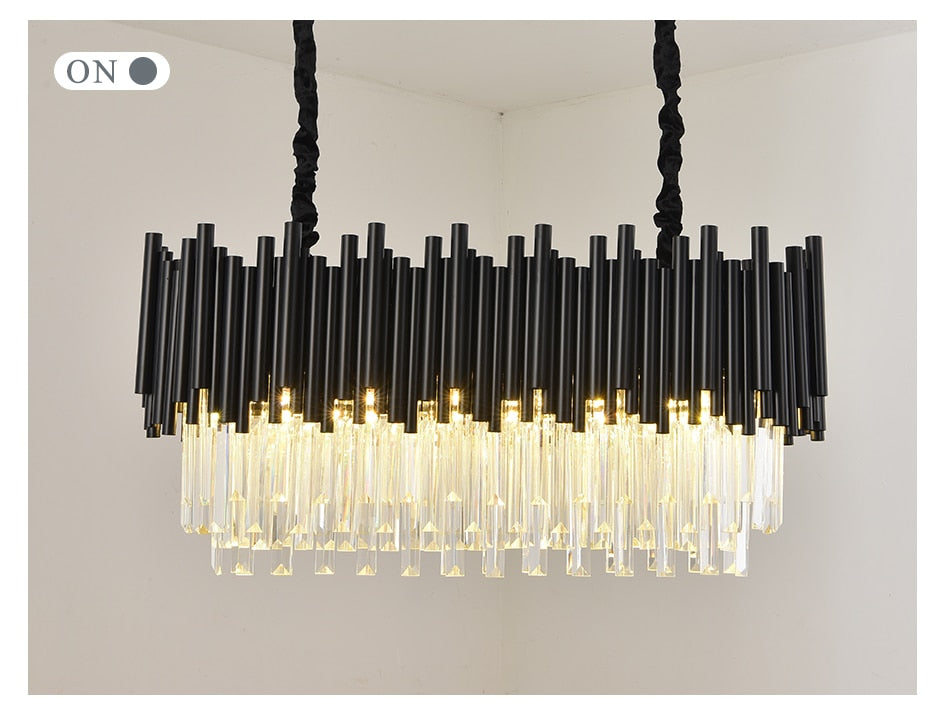 Alexander Modern Black Rectangular Chandelier