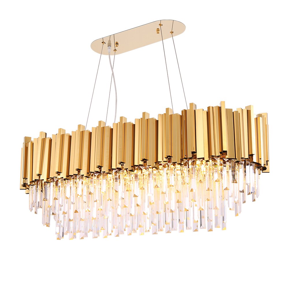 Dante Modern Rectangular Crystal Chandelier