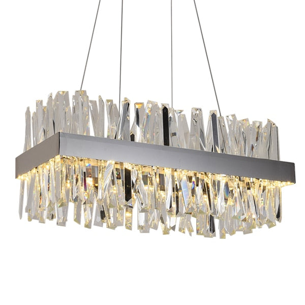 Milan Rectangular Modern Crystal Chandelier