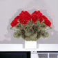 FLORIANA RED ARTIFICIAL GERANIUM FLOWER BUSH Indoor and Outdoor use High quality Flowers 2Pk