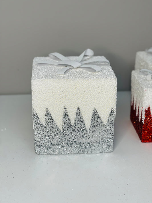 Gift Box Decor for Holidays Christmas 8''