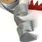 Grey and Silver Wired Craft Ribbon double sided 2.5" x 10 Yards