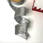 Grey and Silver Wired Craft Ribbon double sided 2.5" x 10 Yards