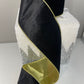 Black and Gold Wired Craft Ribbon double sided 4" x 10 Yards