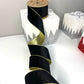 Black and Sheer Gold Wired Ribbon double sided 2.5" x 10 Yards