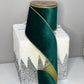 Green and Gold Wired Craft Ribbon double sided 4" x 10 Yards
