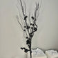 Black Glittered Whimsical  Floral Spray/Pick Stem 31'' Set of 2