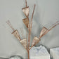 Rose Gold Glittered Floral Stem/ Pick Spray 2 pk