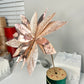 Rose Gold Metallic Poinsettia Stem beaded with Sequins