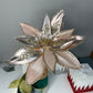Elegant Rose Gold  Poinsettia with Crystals and Glitter 12''