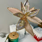Elegant Rose Gold  Poinsettia with Crystals and Glitter 12''