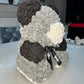 Totally Glam Large Rose Bear Rainbow Gradient Black White Grey panda bear