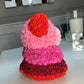 Totally Glam Large Rose Bear Rainbow Red Pink Burgundy Light Pink Black
