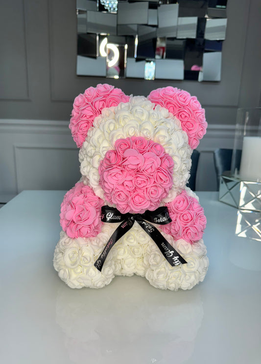 Totally Glam Rose Pink Teddy Bear Birthday, quinceaneras, anniversary, sweet 16, valentines, mothers day