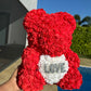 Love Rhinestone Heart Diamond Totally Glam Red White Rose Bear Large 13.5''