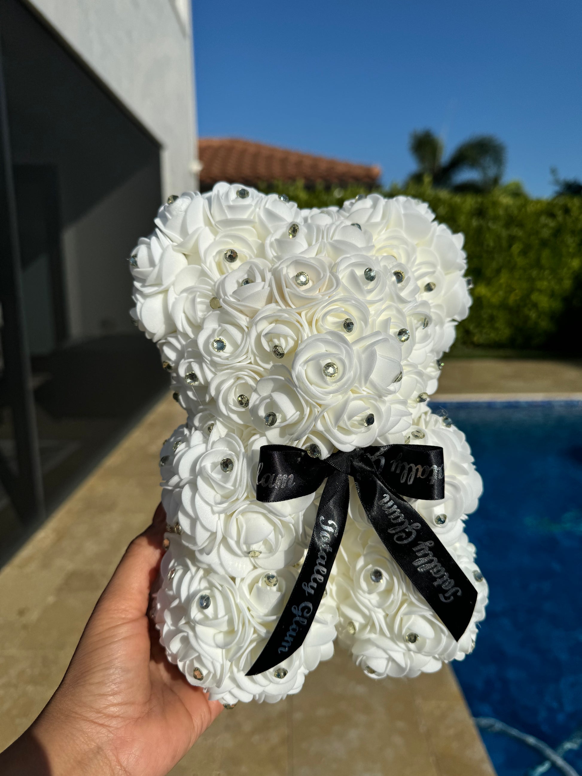 Totally Glam Diamond Rose Bear Small