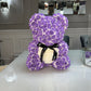 Totally Glam Large Rose Bear Ombre Pink, Purple Violet Hot pink easter and mother's day gift