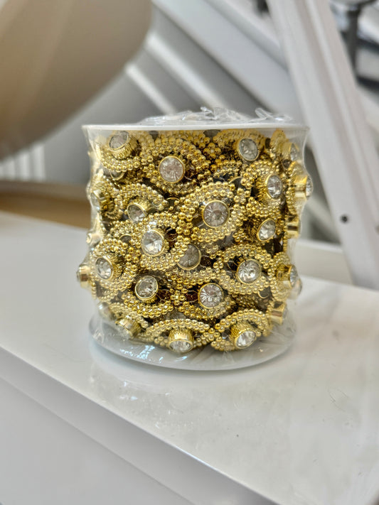 Beaded Trim Rhinestone Lace Mesh Trim Gold Lace Ribbon Appliques