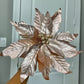14” Rose Gold Metallic Poinsettia Stem