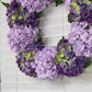 Large Purple and Lavender Hydrangea Wreath, all season