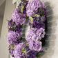 Large Purple and Lavender Hydrangea Wreath, all season