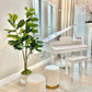 Nearly Natural Fiddle Leaf Ficus Faux Tree Plant, 6ft