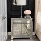 Noralie Mirrored & Faux Diamonds Accent Table