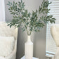 Azore Faux Frosted Green Silk Stem Leaf 2 Branches