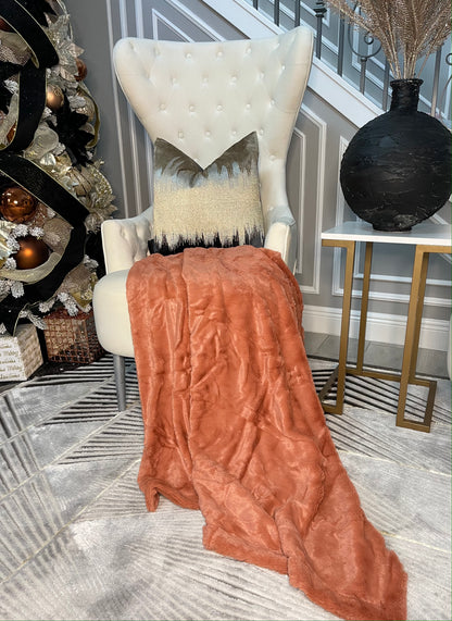 Monique Faux Fur Throw Blanket