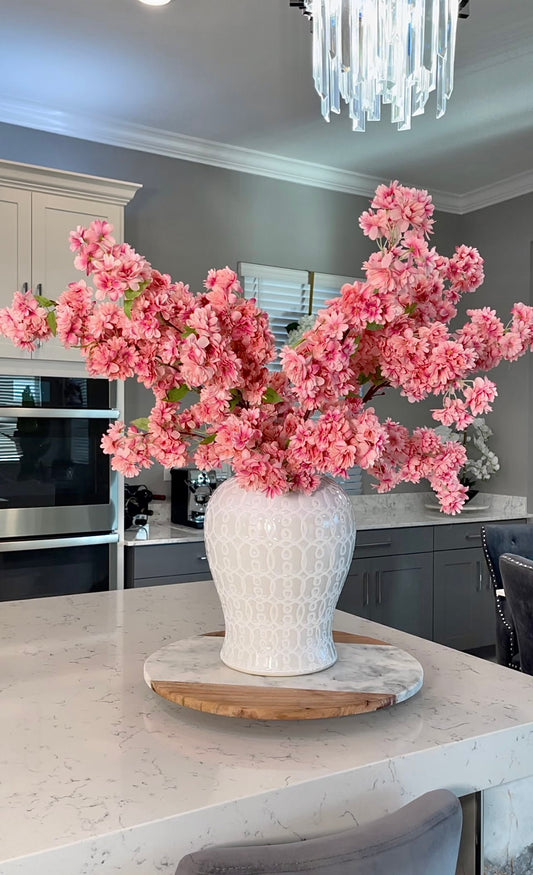 Bright pink silk cherry blossom

Pink cherry blossom branches

Artificial cherry blossom stems

Faux cherry blossom flowers

Silk cherry blossom flower stems

40 inch cherry blossom branches

Cherry blossom flower set of 3

Tall pink faux floral stems

Realistic cherry blossom flowers

Japan cherry blossom silk flowers