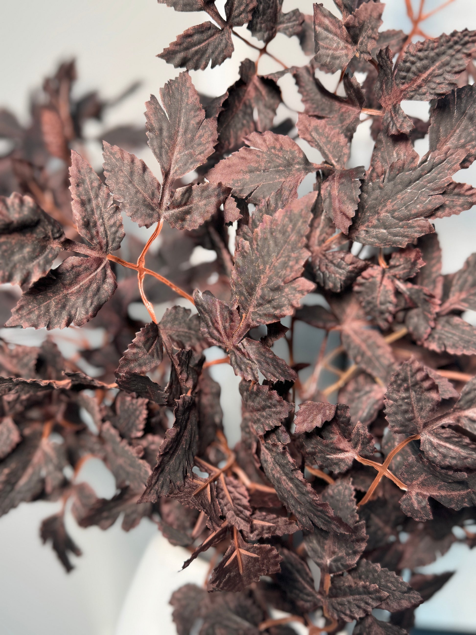 Burgundy faux decor for living room

Plum silk leaves for dining table

Faux autumn stems for entryway vase

Rustic farmhouse artificial foliage

Modern fall faux floral stems

Burgundy artificial decor for office

Faux botanical branches for mantel

Burgundy artificial centerpiece stems

Fall artificial foliage for tall vases

Faux burgundy stems for rustic decor