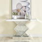 Ellie Modern Mirrored Crystal Console Table