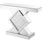 Ellie Modern Mirrored Crystal Console Table