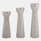 Silver Textured Candle Holder
