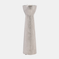 Silver Textured Candle Holder