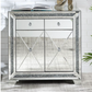 Noralie Mirrored & Faux Diamonds Accent Table