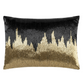 Rica Fully Beaded Black And Gold Pillow