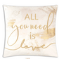 All You Need Word Pillow Ivory