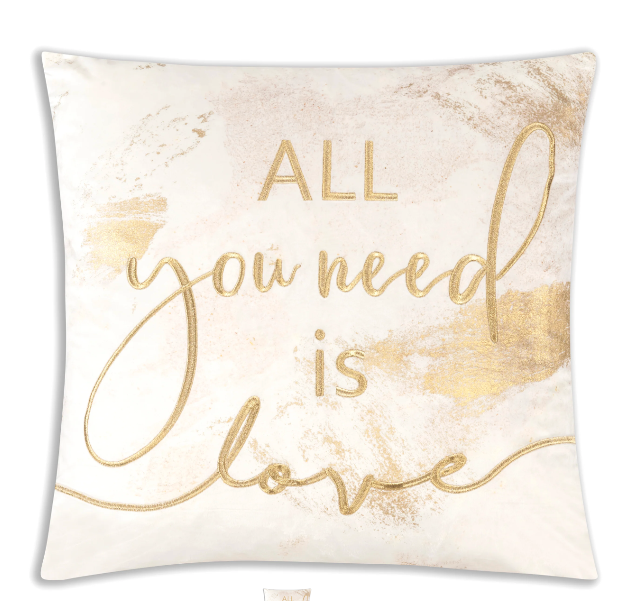 All You Need Word Pillow Ivory
