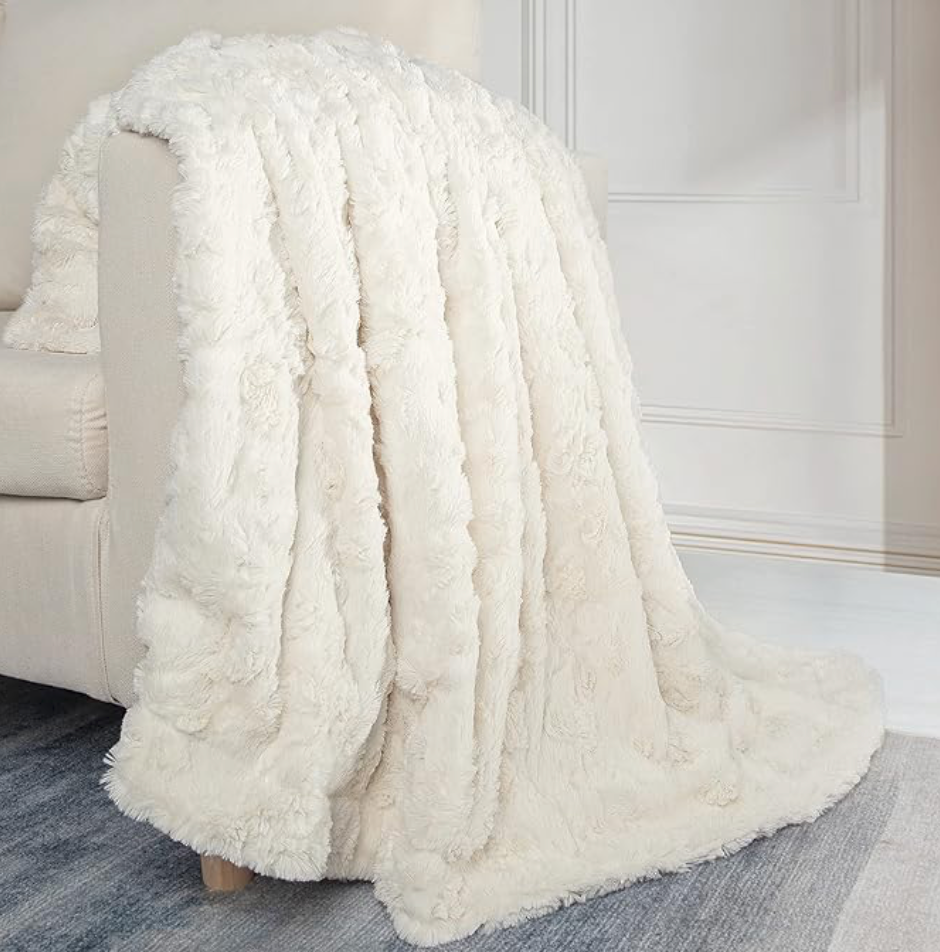 Monique Faux Fur Throw Blanket