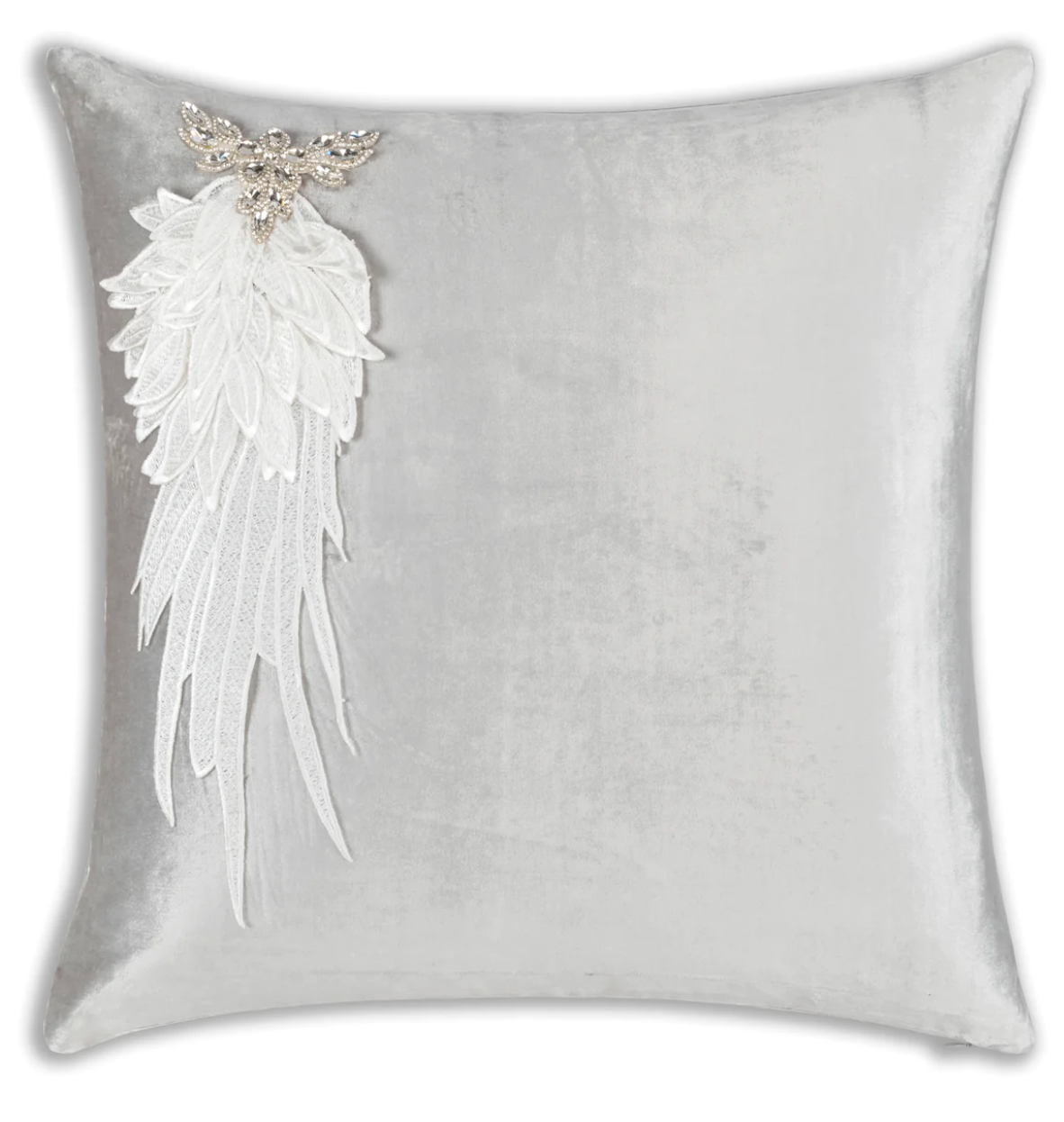 Diana Angel Wing Grey Decorative Pillow