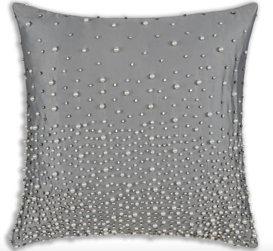 Lynn Grey Pearl Pillow